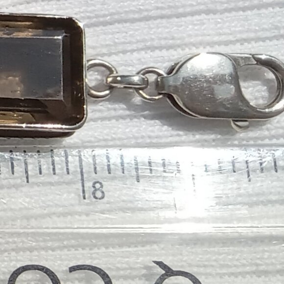 Chunky Smoky Quartz 925 Bracelet - Picture 5 of 5